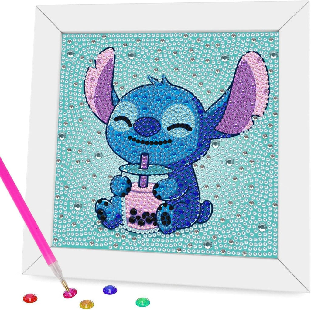 Lustige Cartoonfiguren im Diamond Painting-Stil