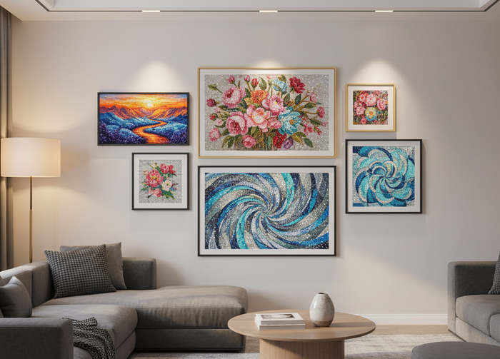 Diamond Painting als Wanddekoration inszenieren