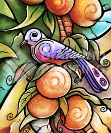 Vogel im Baum Exklusiv-Design - Diamond Painting Vogelmotiv